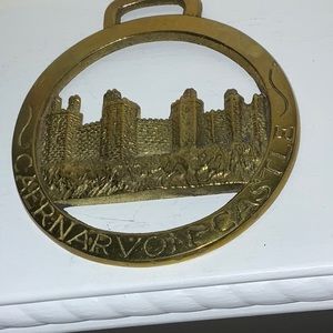 Caernarvon Castle Metal Horse Medallion Wales